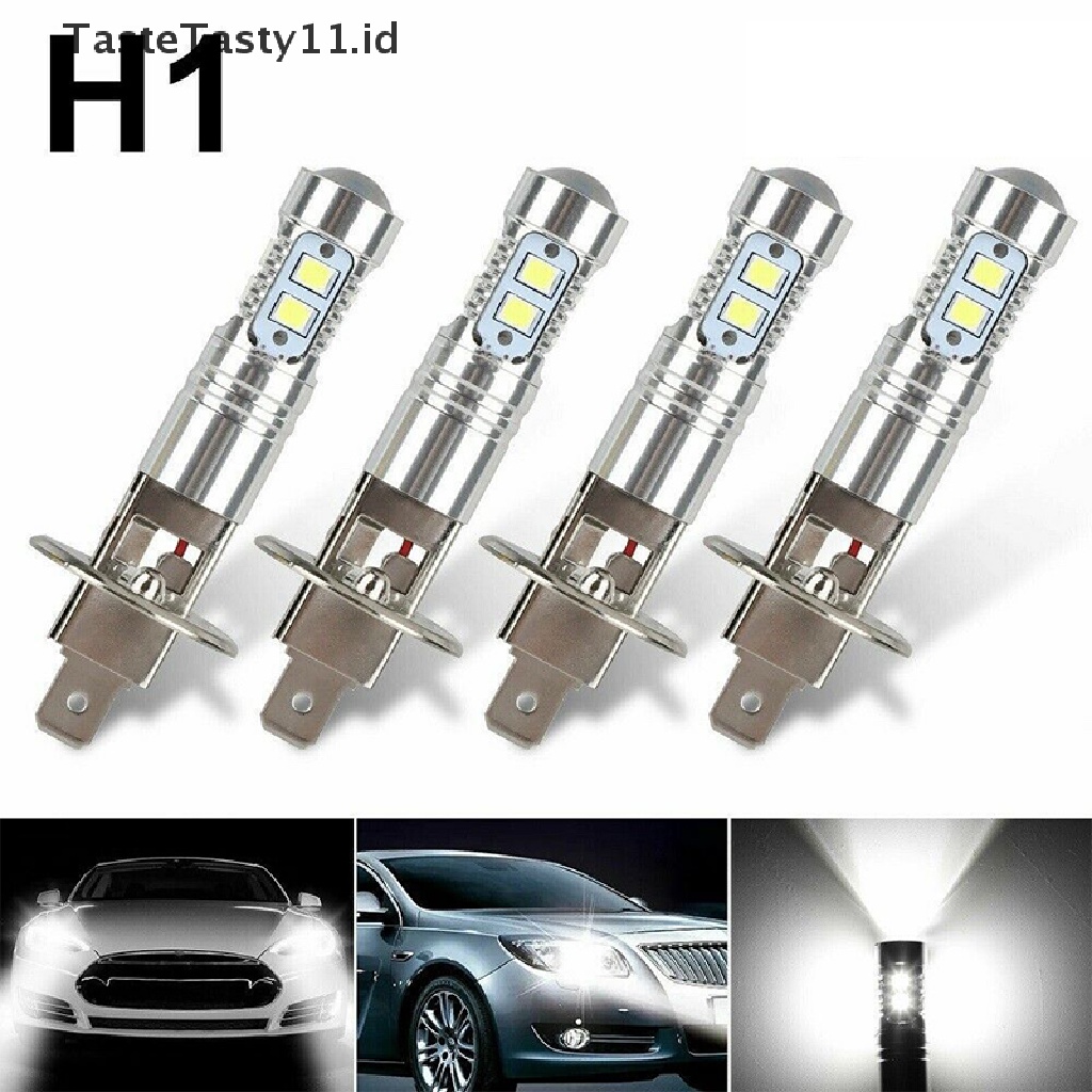 (TasteTasty) Lampu Depan Mobil LED H1 1800LM 6000K Super Terang Warna Putih