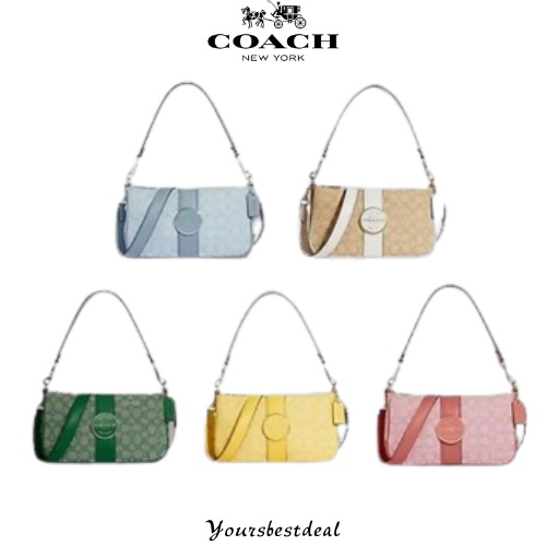 Coach C8306 lonnie Baguette in signature jacquard