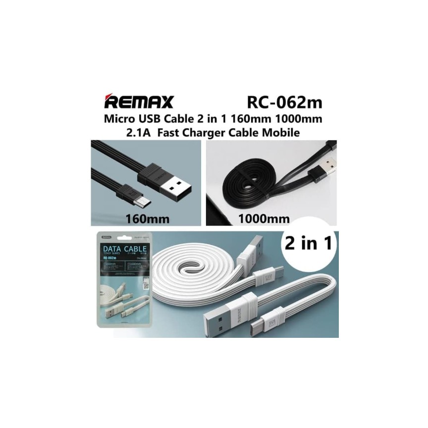 REMAX TENGY SERIES CABLE RC-062m (DAPAT 2PCS PANJANG 1M DAN 16CM