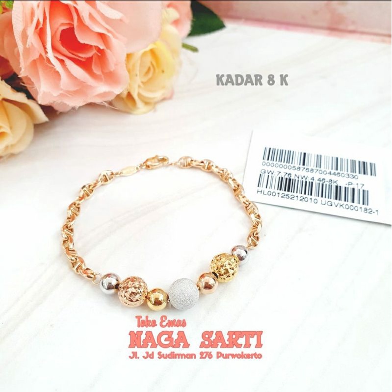Gelang Candy rantai  3 warna (375) p = 17 cm