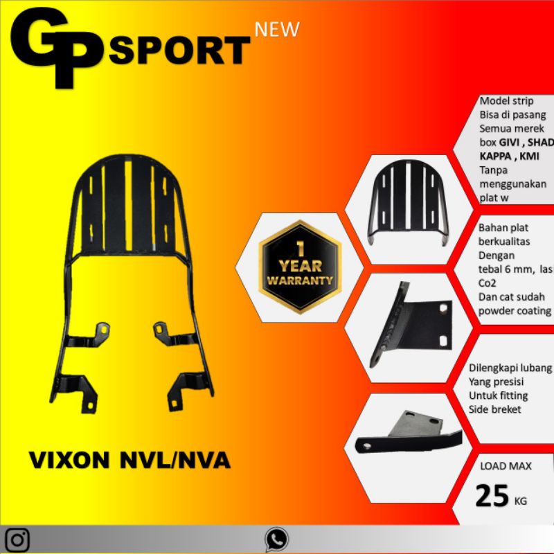 BREKET BOX BRACKET BOX GP SPORT YAMAHA VIXION NVL & NVA