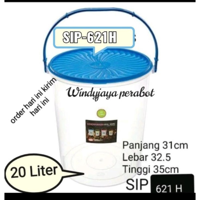 Toples plastik Shinpo 20 Liter/Toples Kerupuk Sip 621 H