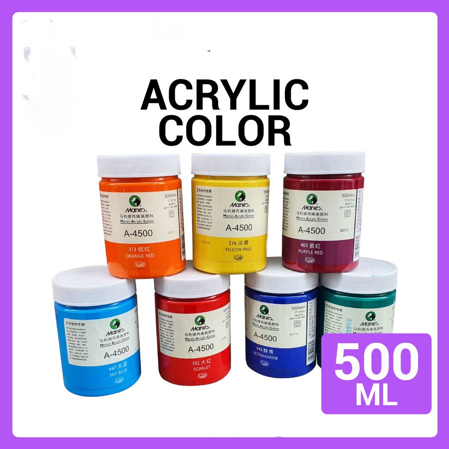 

MARIES ACRYLIC PAINT 500ML / CAT MARIES AKRILIK 500ML