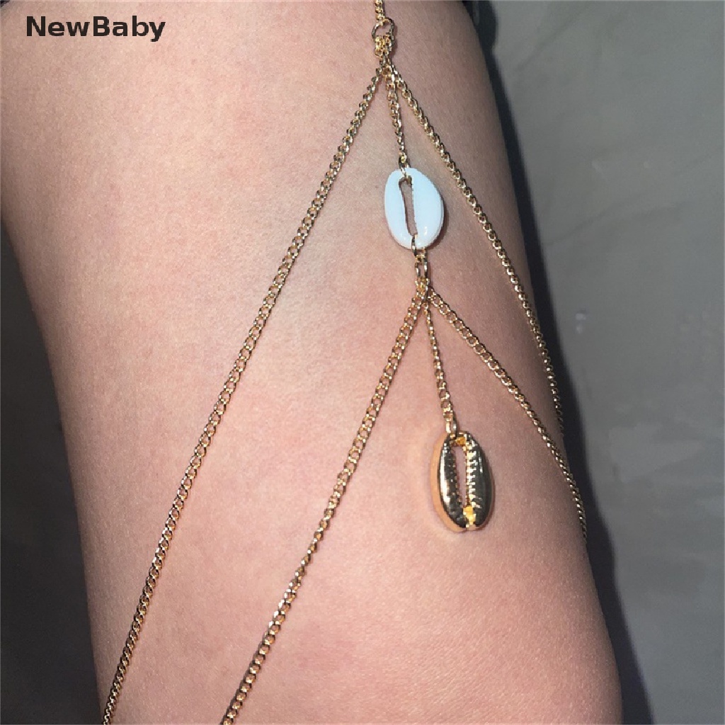 Newbaby Kalung Rantai Paha Sexy Aksen Berlian Imitasi Untuk Wanita