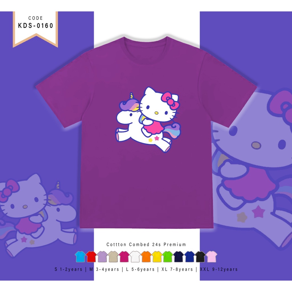 T-SHIRT / KAOS ANAK-ANAK TERMURAH BERGAMBAR HK UNICORN- TERIMA CUSTOM KAOS KELUARGA