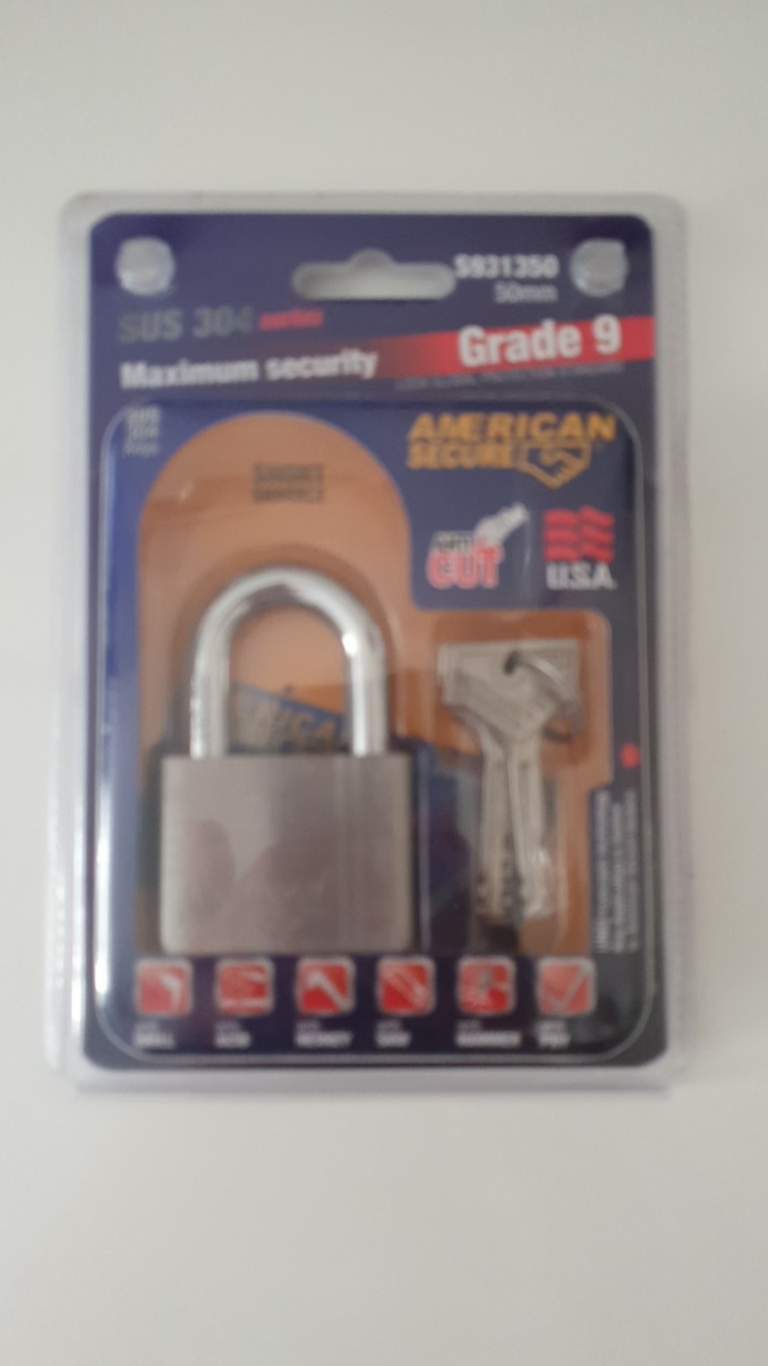 American Secure Gembok Anti Maling 50mm Short Termurah - 50 Mm Pendek