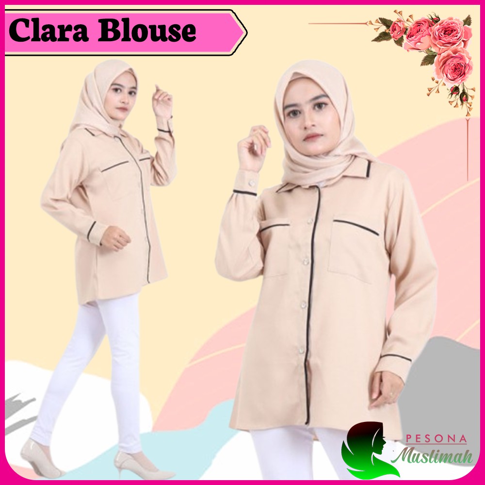 Baju Atasan Blouse Wanita Terbaru 2021 Clara Blouse