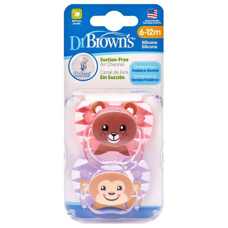 Dr. Brown's Printed Prevent Pacifier Kempeng isi 2 12014 12015