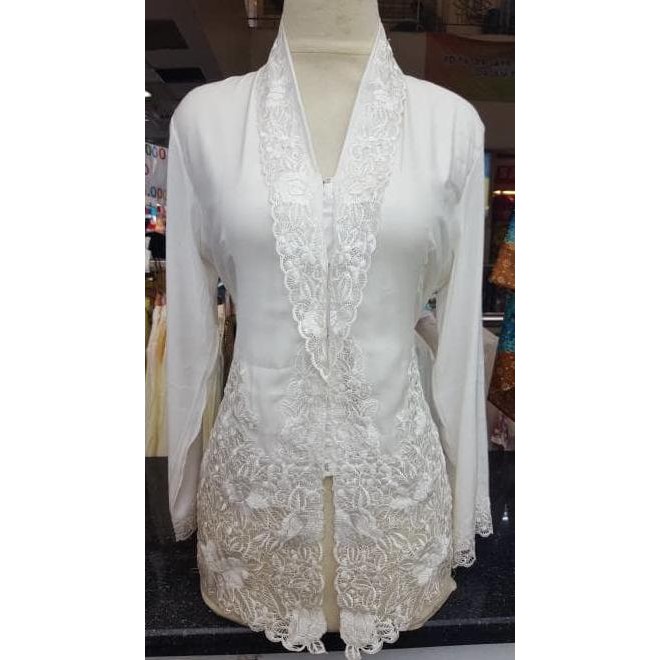 Stok Terbatas Kebaya Encim Putih Polos