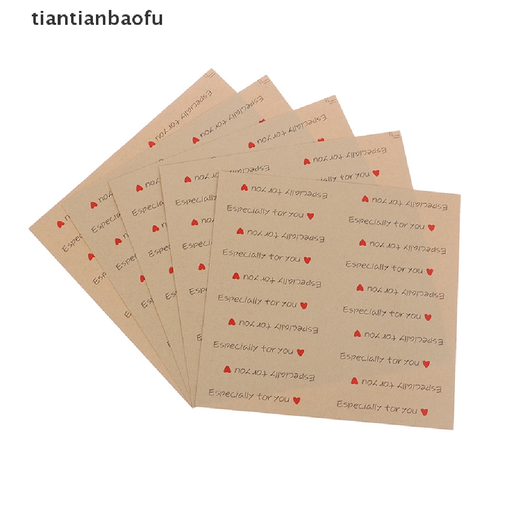 100 Pcs Stiker Label Kertas Kraft Tulisan Especially for You Untuk Scrapbook