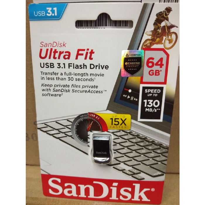 Sandisk Ultra Fit USB 3.1 Flashdisk 64GB CZ430