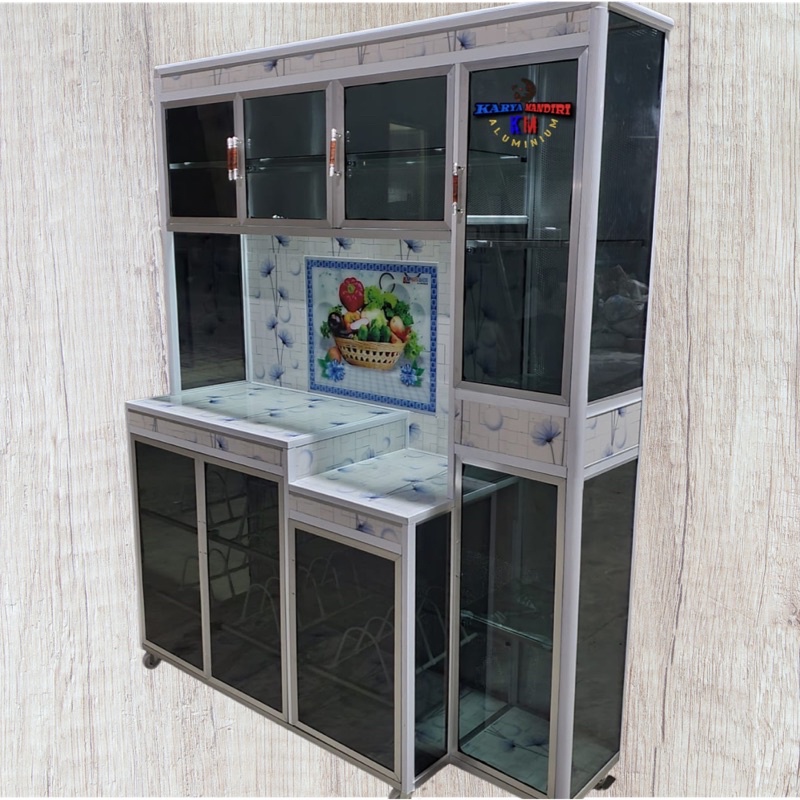 Rak Piring Aluminium 4 Pintu