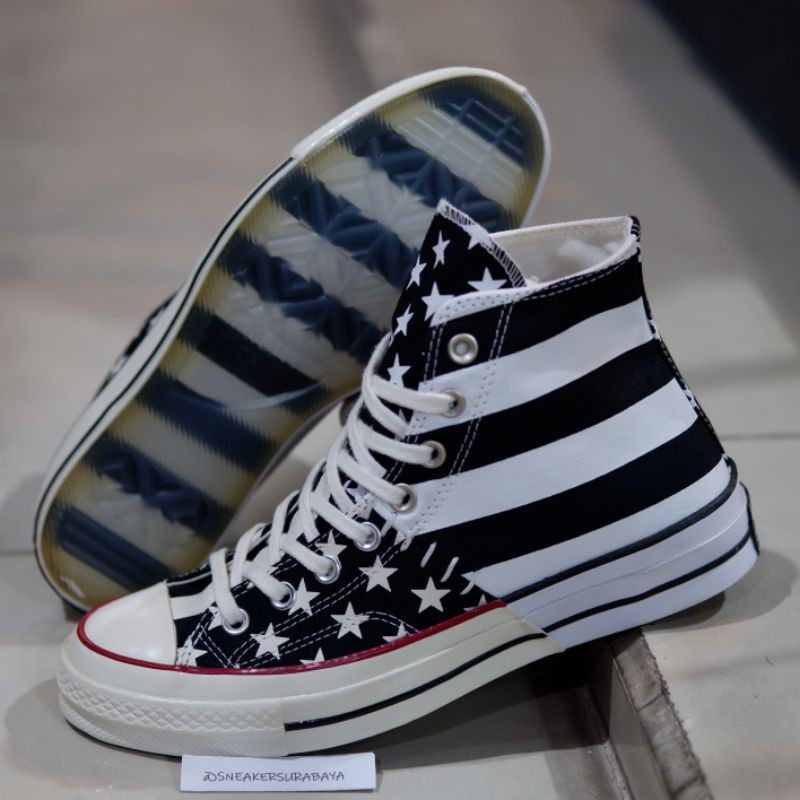 Converse Chuck Taylor 1970s Hi Restructured American Flag Black CT 70 CT 70s