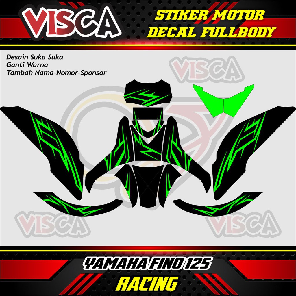 decal FINO FI 125  decal FINO FI 125 decal FINO FI 125 full body FINO 125 RACING HIJAU