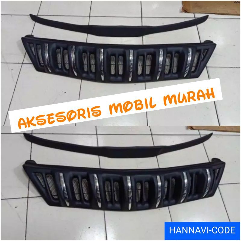 Grill innova 2011 2012 2013 Apollo Style hitam doff lis chrome