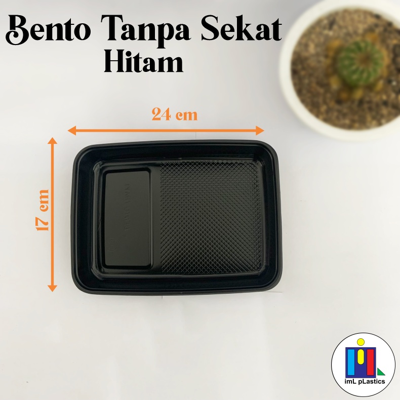 Mika/box/tray/kotak bento tanpa sekat+tutup - isi 50pcs