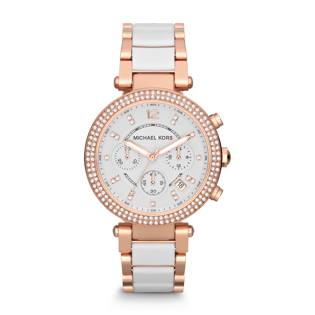 Michael Kors Women's Parker Chronograph Two-Tone Stainless Steel Glitz - MK5774