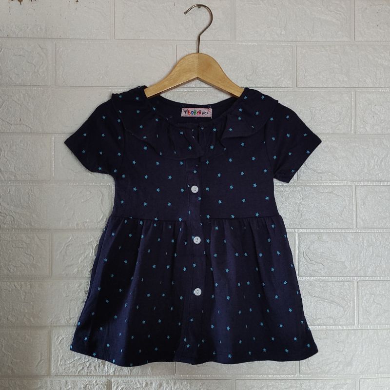 (Bisa Pilih Motif) Baju Dress Anak Perempuan Cewek Fellica Bobokids Size 234 / 1- 3 Tahun