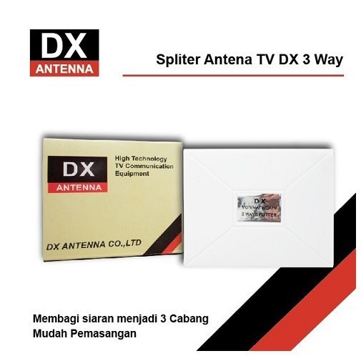 Splitter Antena TV 3 output 3 Jalur 3 Cabang Pembagi Luar Outdoor DX 3 Way Spliter Pembagi Antena TV DX-3