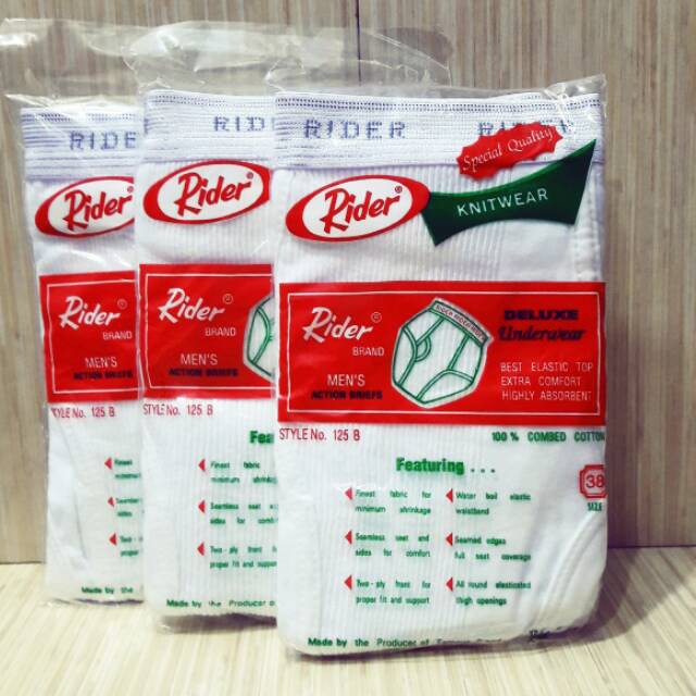 1 Pcs Celana Dalam Rider - Celana Dalam Pria Dewasa - Warna Putih