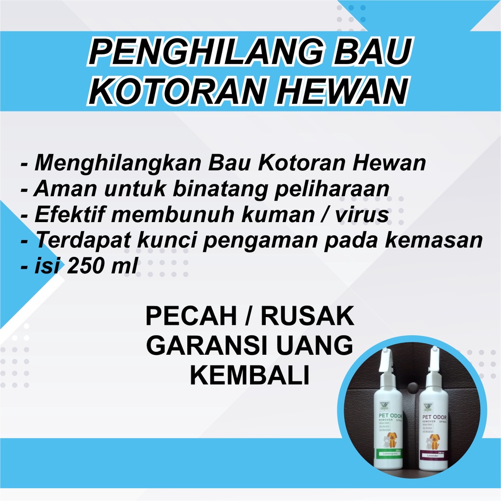 PILOVE - CATIDOG Pet Odor Remover / Spray Penghilang Bau Bab Dan Pesing / Pengharum Bau Pesing Kotoran Pup Pipis Kencing Di Kandang di Pasir , Sofa Kasur Untuk Kucing dan Anjing PET ODOR REMOVE