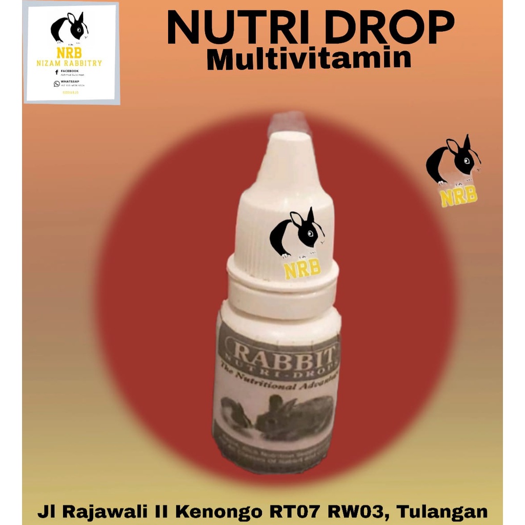 Bagus Nutri Drop / Nutridrop 10 ml Vitamin Kelinci Suplemen Kelinci Dan Booster Kelinci Cavies