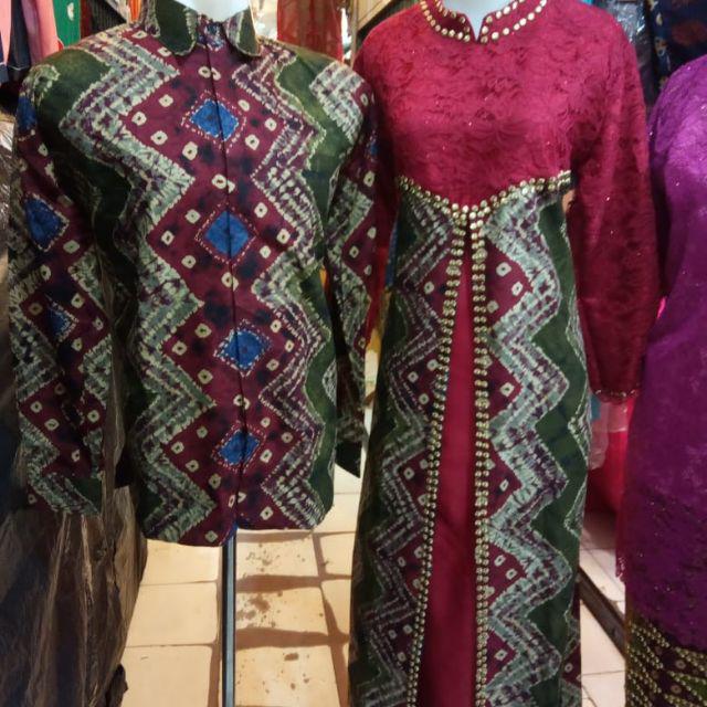 Gamis Pesta Motif Batik Jumputan Sutra Shopee Indonesia