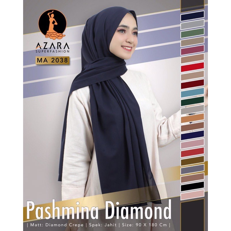 TERLARIS GROSIR ISI 10 PCS Pasmina Diamond Crepe Azara pasmina murah SUPLIER JILBAB HIJAB