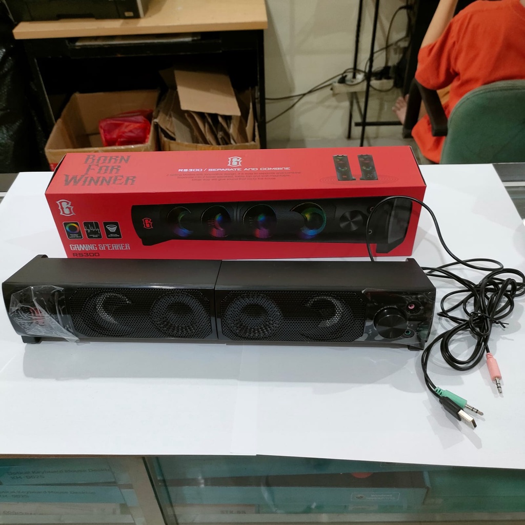 Speaker Komputer PC Laptop Multimedia Robot Gamen RS300