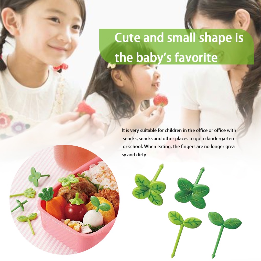 [DEASHOP] GARPU BUAH MODEL DAUN / DESSERT FORK / GARPU ANAK / HIASAN BEKAL MAKAN ANAK / TUSUKAN BENTO BUAH ANAK / CHILDREN FRUIT FORK DECORATION DESSERT TOOTHPICKS