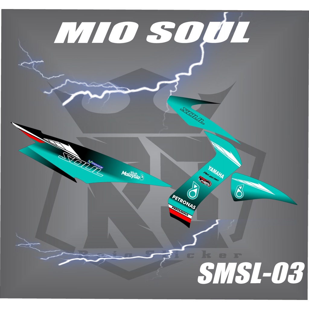 MIO SOUL Sticker Striping MIO SOUL - Stiker Motor MIO SOUL List Variasi Hologram AZ 03