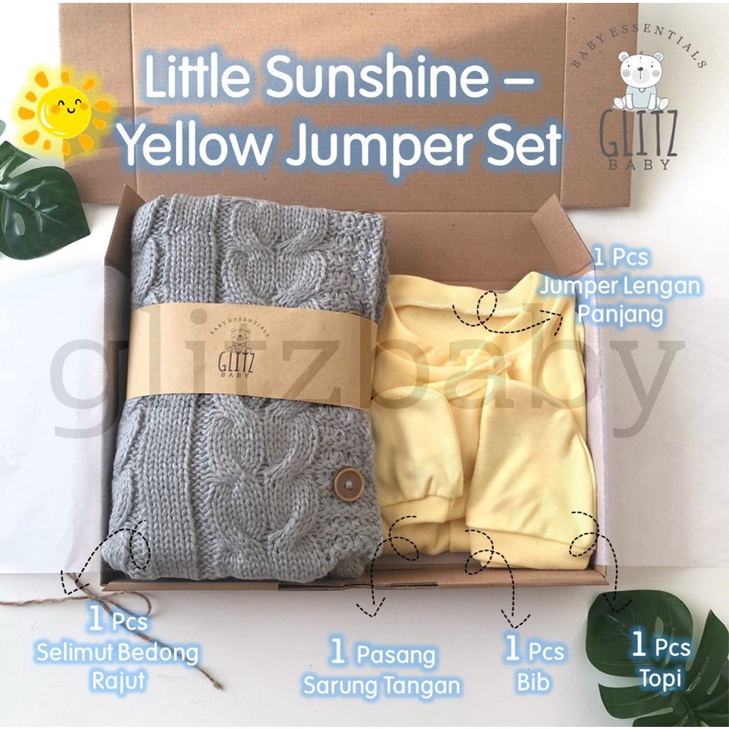 Hampers Bayi Kado Lahiran Newborn Gift Set - Glitz Baby Glitzaksesoris-L. sunshine - YelloJ