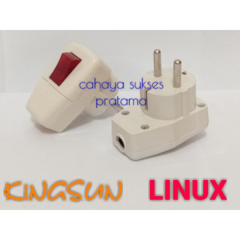 Saklar/Steker Arde Switch Lampu Linux &amp; Kingsun