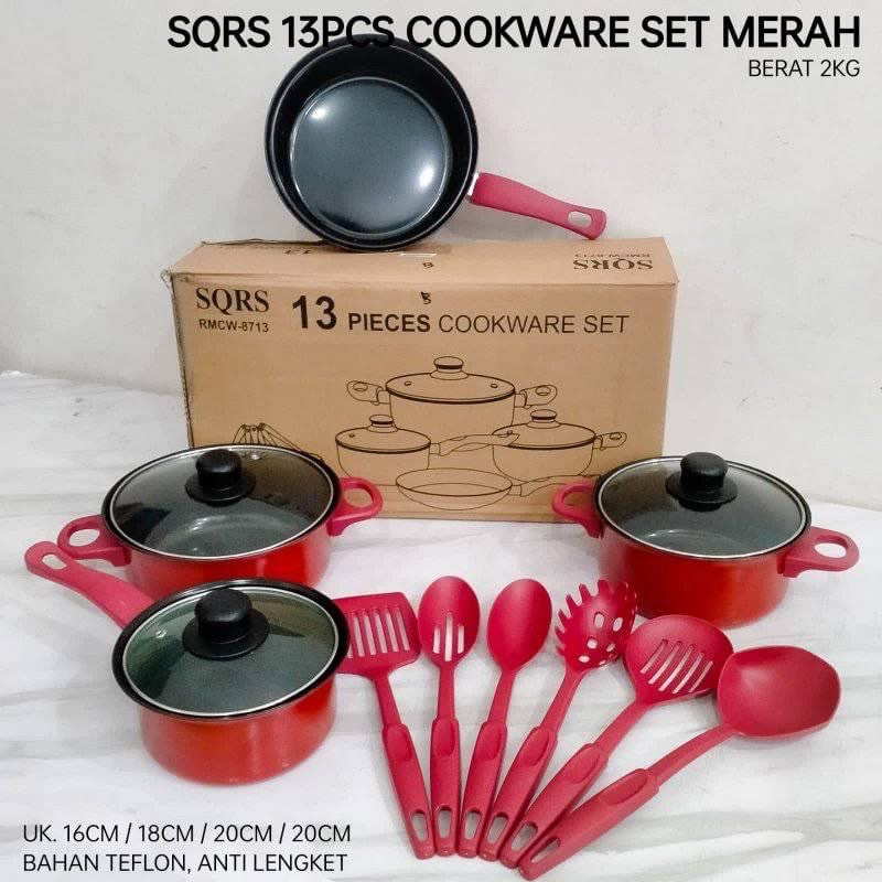Panci Set isi 13 pcs / Cookware 13 in 1 Peralatan Masak Panci Tutup Kitchen 13pcs