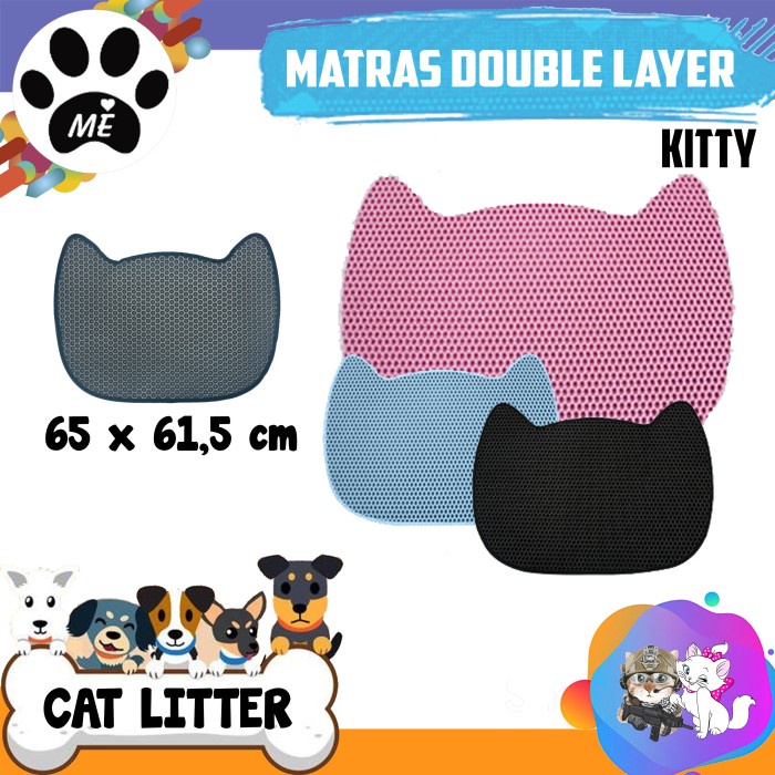 Pet Foot Ped Double Layer &quot;MATRAS KITTY&quot; Alas Kandang Hewan