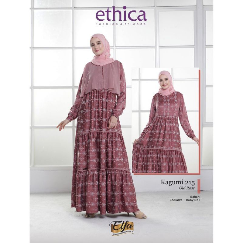 gamis ethica sarimbit elfa 211 Medieval blue