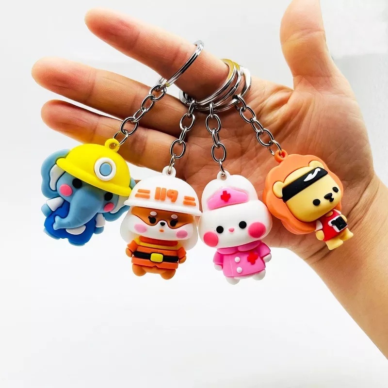 GANTUNGAN KUNCI PROFESI BINATANG // Ganci Karakter Binatang Lucu Unik | Gantungan tas | Bag Charm | Souvenir Murah | Keychain | COD