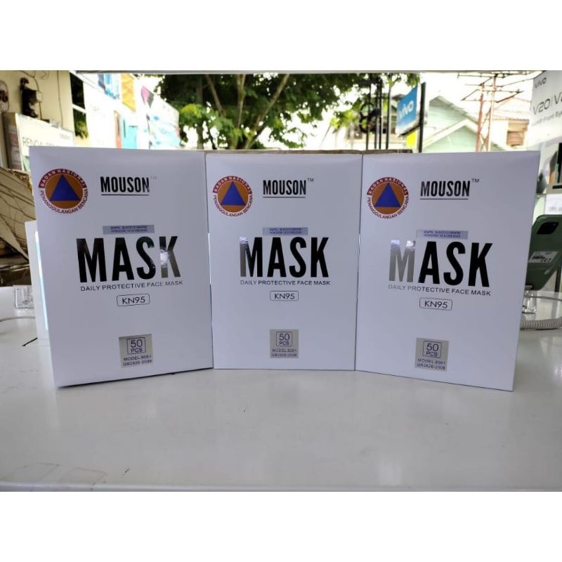 Masker KN95 Mouson 5 Ply isi 50 Pcs Original KN95 Face mask