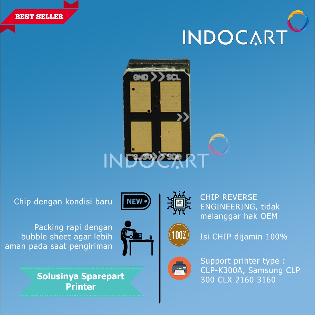 Chip CLP-K300A-C300A-M300A-Y300A-Samsung CLP 300 CLX 2160 3160 Toner