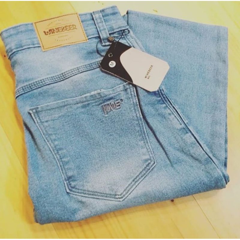 celana denim blitz wash winebeer x garasi rebel distro