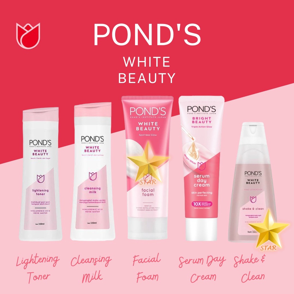Jual ORIGINAL Pond's White Beauty Facial Foam / Cleanser / Toner