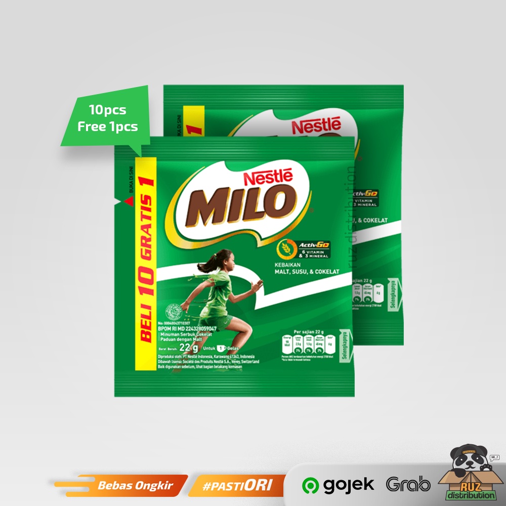 SUSU MILO ACTIV GO 10 Sachet Gratis 1 - MILO RENCENG 10 Gratis 1