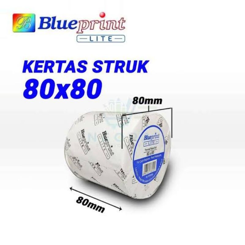 Kertas Thermal Kasir Struk Blueprint 80 x 80