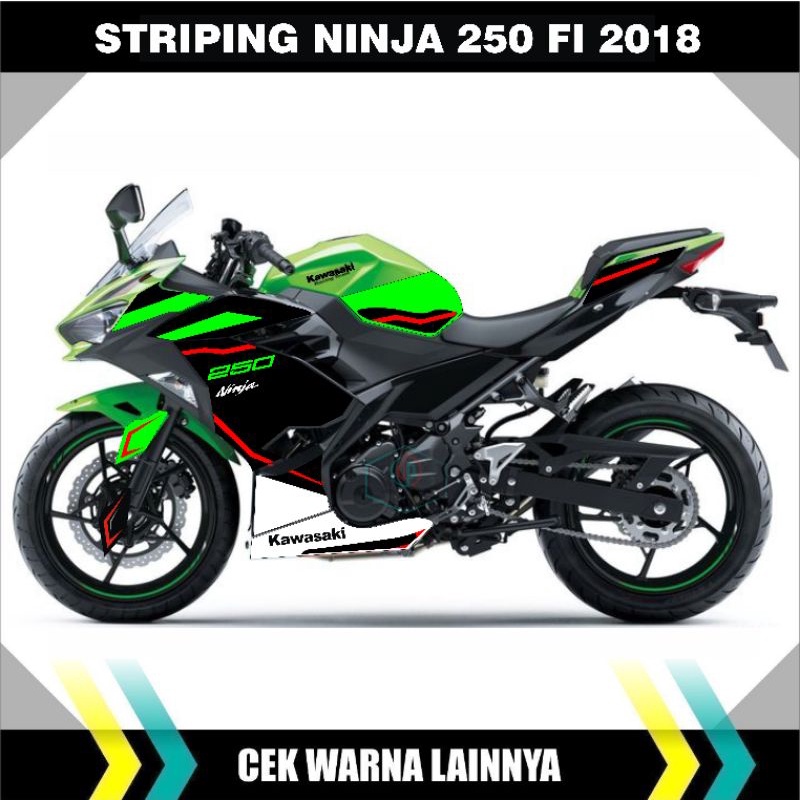 STRIPING/STICKER DECAL NINJA 250 FI 2018/2020 LIVERY