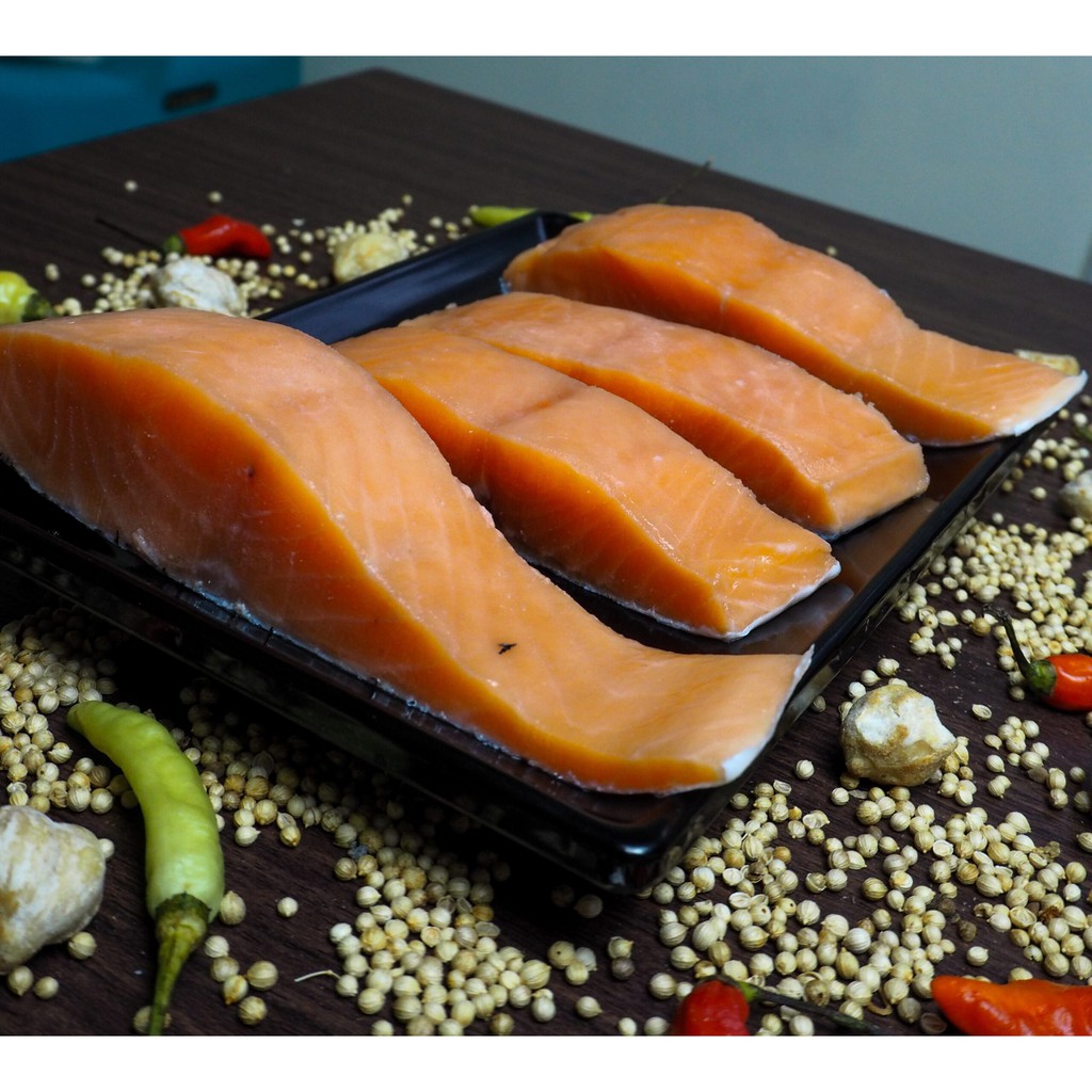 IKAN NORWEGIAN SALMON FILLET FROZEN FISH NORWAY 200GR