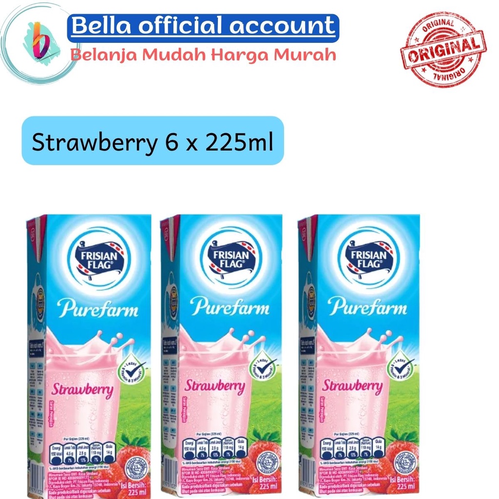 

Frisian Flag Stroberi Susu UHT 225 mL x 6 pcs