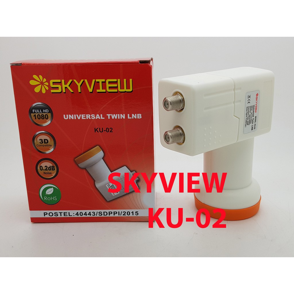 KU-02 LNB dual output Ku Band Skyview Noise 0.2 DB (Offset)