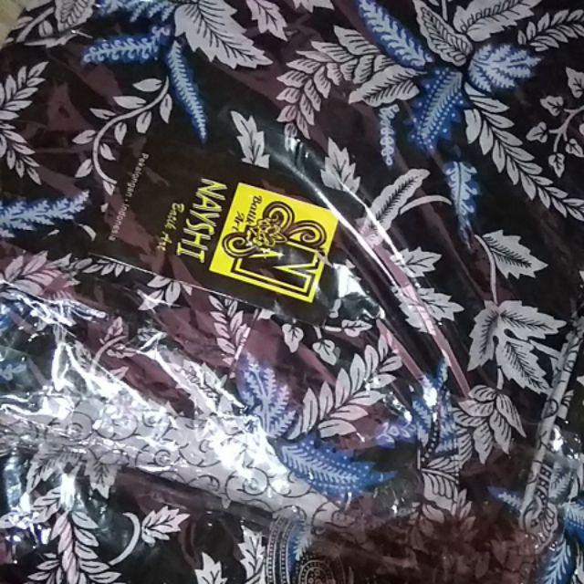 Rama Shinta Couple - Sarimbit Batik Couple Atasan Tunik Sogan Blarak Kipas Cendrawasih Mega Mendung