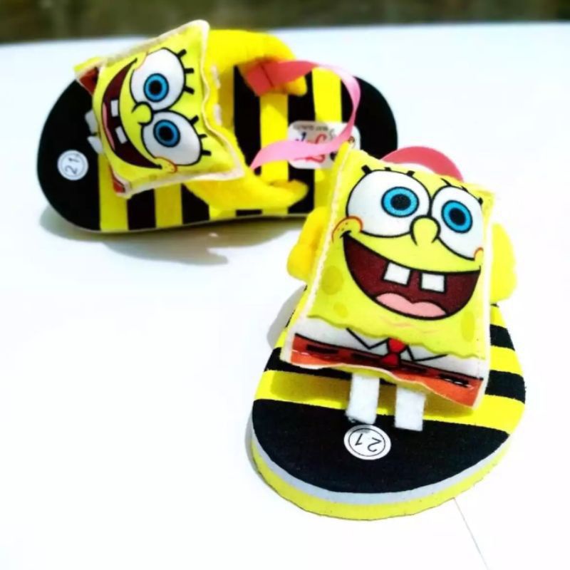 Sandal Jepit Karet Baby kids Boneka sepongbob