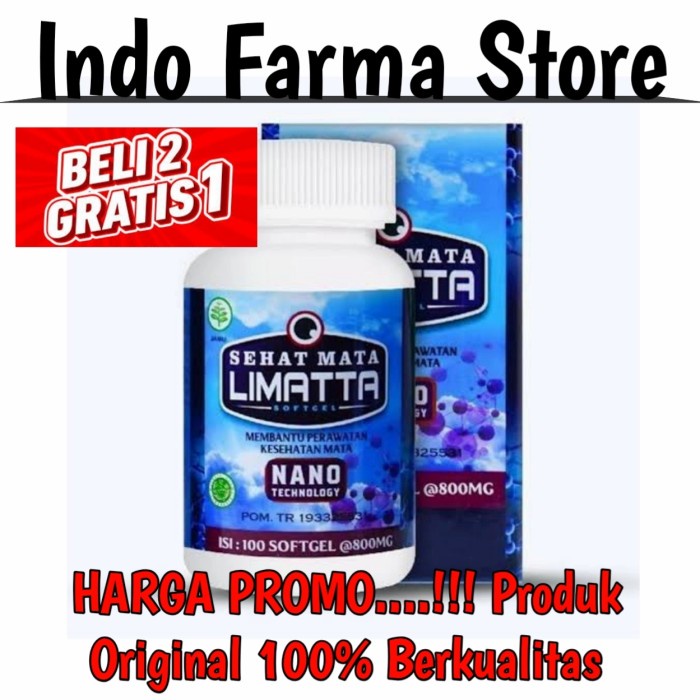 Kesehatan - Sehat Mata Limatta Original 100 Softgel Suplemen Kesehatan Mata